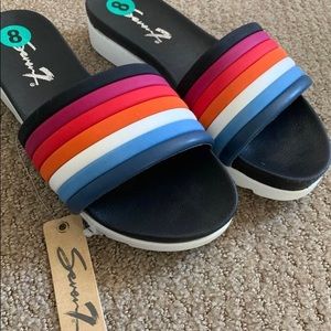 Seven7 Pearly Superflex Slide Sandal Vegan Leather